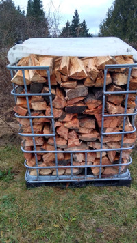 Large 1250L tote of fully dried and seasoned softwood firewood