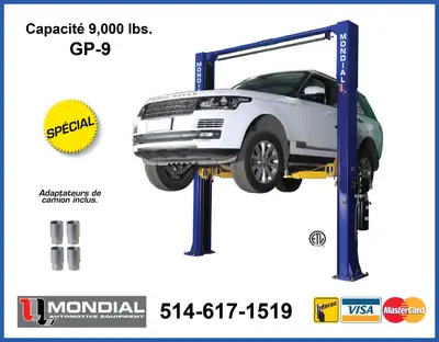 Pont élévateur 2 colonnes 9000lbs robuste et fiable CSA ETL, View more