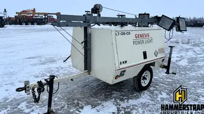 2012 FRONTIER Genesis GT4000 8 KW Light Tower Generator Gen Set Trailer Kubota 3 cylinder diesel eng...