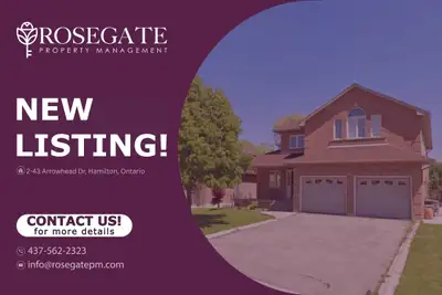 All-Inclusive 2-Bedroom Basement Apartment with 2 Parking Spaces – Hamilton Welcome to 2–43 Arrowhea...