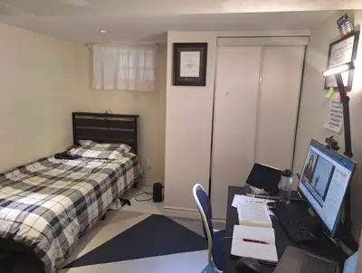 1 bedroom of a 2 bedroom basement available for rent. Current roommate is a male student. Available...