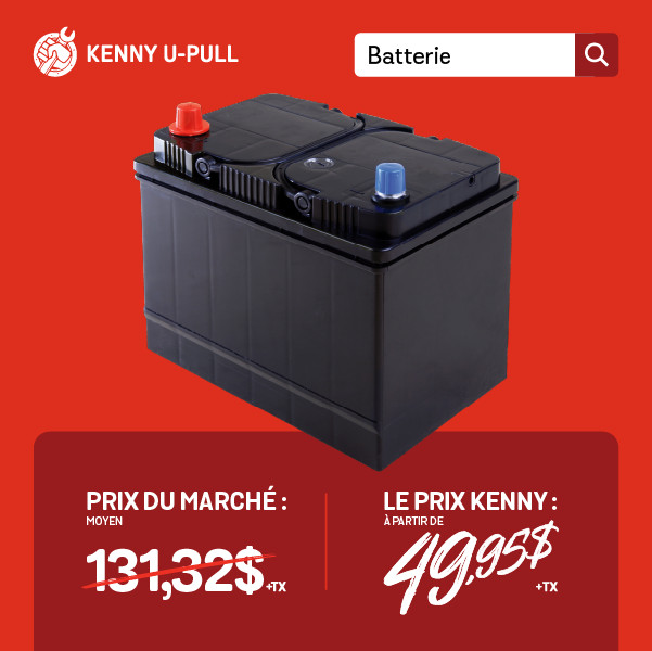 Batterie d'auto usagée garantie 2 ans à partir de 49.95$! dans Autres pièces et accessoires  à Rouyn-Noranda