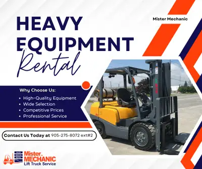 Looking for a reliable forklift rentals at a reasonable price? At Mister Mechanic , we provide top-q...
