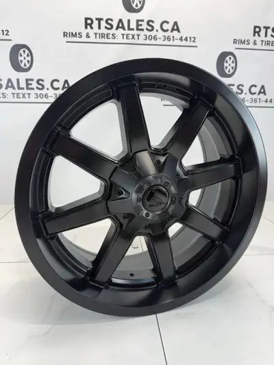 set of NEW Fuel Maverick Matte Black 17 inch rims FITS Ford F-150 Chevy Chevrolet Gm GMC 1500 Silver...