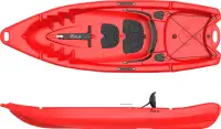 8ft sit on top kayaks on clearance- yellow or red