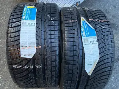 a nice PAIR OF BRAND NEW Michelin High Performance Winter Tires (2 TIRES ONLY) size 285/35/19 103V M...