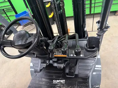 Fully refurbished 2020 Toyota 8FGCU25 propane forklift. Gone through top to bottom in our shop. Clea...