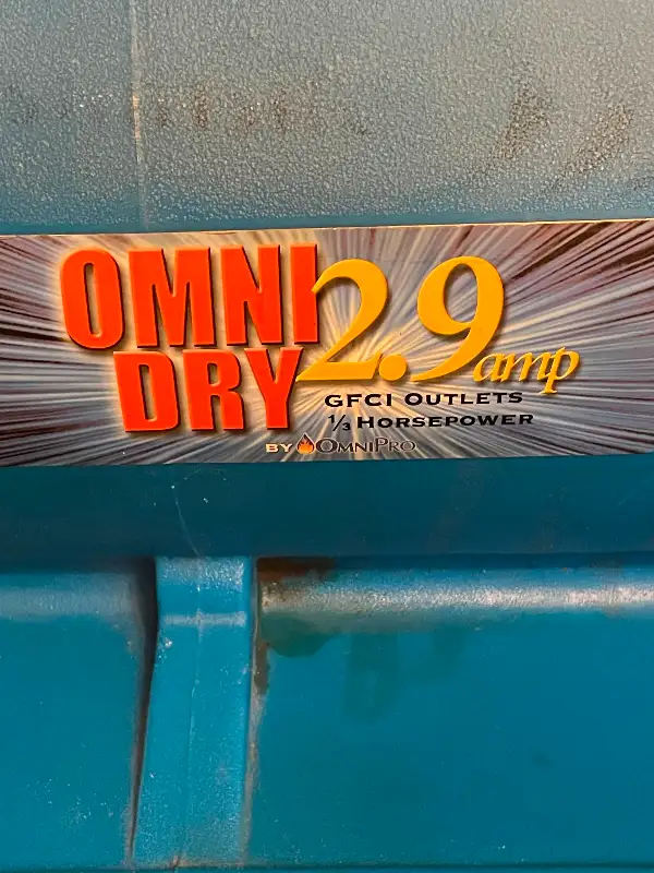 Omni Dry, Commecial Air Mover, 2.9 Amp ~ USED62863262931459121