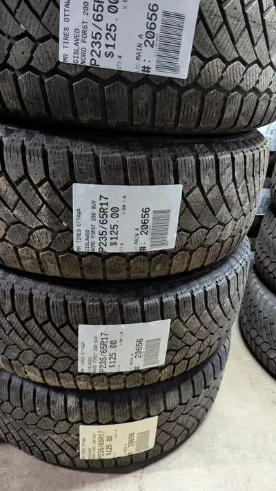 SET OF 4X P235/65R17 235/65/17 GISLAVED NORD FROST 200 SUV TAG # 20656 ** Please read details below...