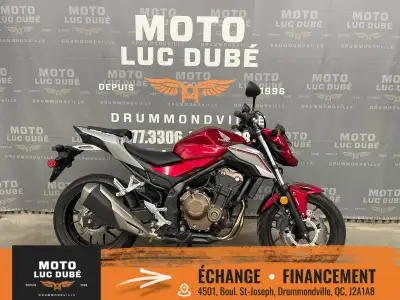 2018 Honda CB500F ABS Honda CB500F ABS 2018 SEULEMENT 6 892 KM FREINS ABS Nous offrons une garantie...