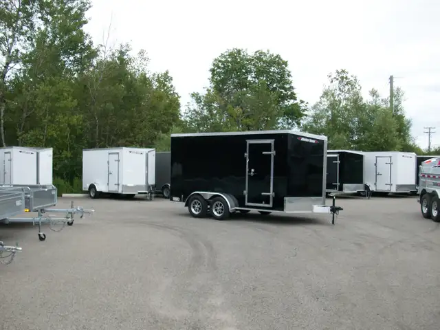 2025 Weberlane ALUMINIUM 7' X 14' V-NOSE 2 ESSIEUX A GLISSIERE B in Cargo & Utility Trailers in Laval / North Shore - Image 3