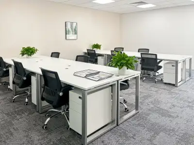 Flexible large office for rent designed to accommodate 20 people at Regus 6815 8th Street. A fully s...
