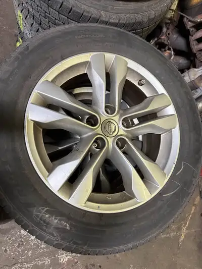 Set of 4 Nissan OEM alloy rims with tires for sale. Rims: * Genuine Nissan OEM alloy wheels * 17-inc...