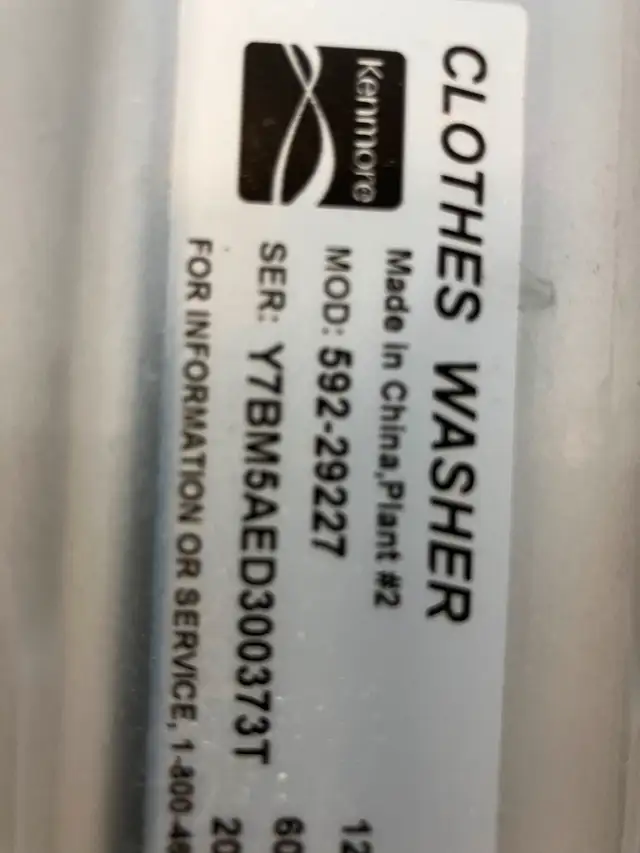 Kenmore jet wash washer dryer set $1000 tax in delivery incl.63234678545025123