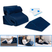 AllSettHealth 4 pcs Bed Wedge Pillow - Adjustable Pillow Set
