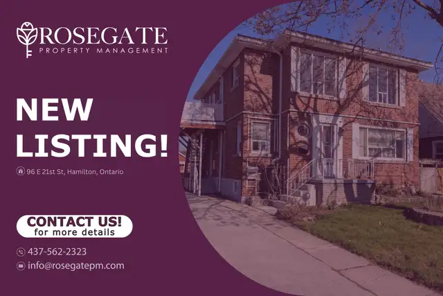 All-Inclusive 2-Bedroom Multiplex Unit with Fireplace, Backyard  in Long Term Rentals in Hamilton - Image 2