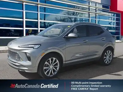 Clean CarFax, Metallic Gray 2024 Buick Encore GX Avenir AWD, 9-Speed Automatic, ECOTEC 1.3L Turbo, H...