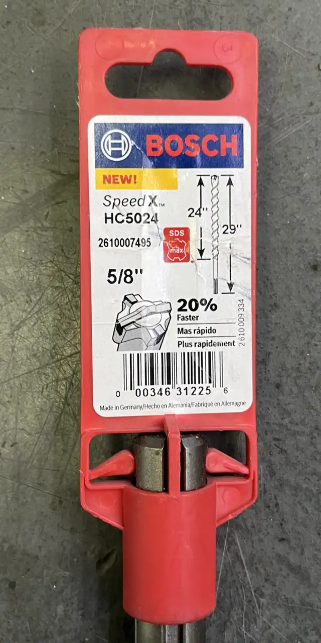 Bosch HC5024 5/8" x 29" SDS Max Speed X Rotary Hammer Drill Bit in Power Tools in Mississauga / Peel Region - Image 3