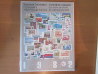 COllection souvenir timbres Canada 1982
