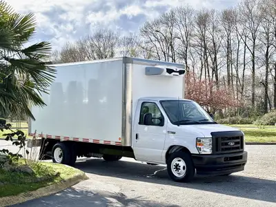 2023 Ford E-450 Reefer Cube Van Zanotti Z380 up to -0°C Aluminum Ramp 14'2in. Long 7'1in. Wide 81' H...