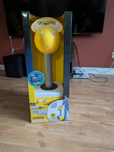 PAC MAN Arcade 1 Up Giant Joystick with 10 Games Brand new