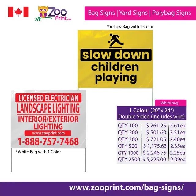 Bag Signs | Lawn Bag sign | Business Printing62863278762369121
