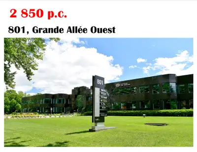 Locaux à louer Rive-Nord et Rive-Sud De 120 à 69 000 pieds carrés Bureaux-Commerces-Laboratoires-Ent...