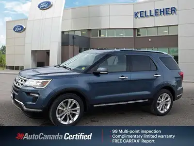 Navigate every journey with confidence and comfort in this stunning blue 2019 Ford Explorer Limited,...
