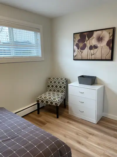 One bedroom fully furnished suite, just converted to a fully furnished suite, fresh paint, Brand new...