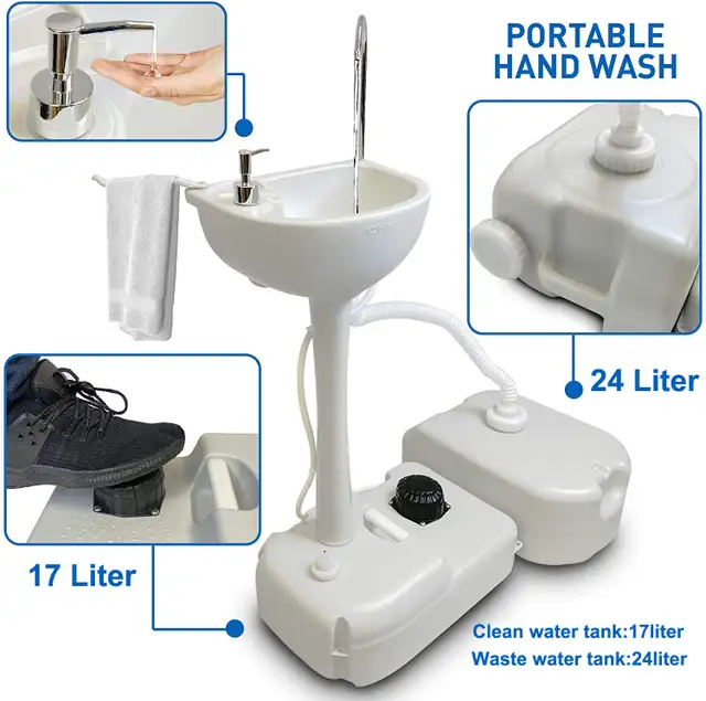 NEW PORTABLE OUTDOOR FOOT PUMP CAMPING SINK S1271 in Other in Regina - Image 5