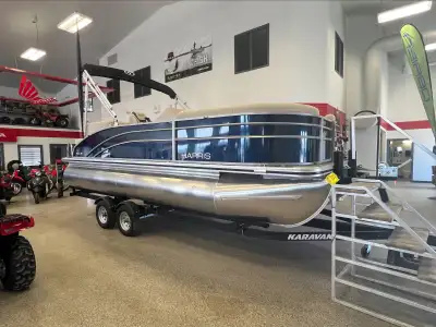 2023 HArris 210 Centre Walkthrough with 90 Mercury and tandem Trailer