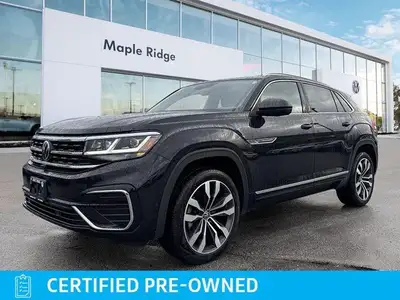 Command the road in this stunning 2023 Volkswagen Atlas Cross Sport Execline, resplendent in Deep Bl...