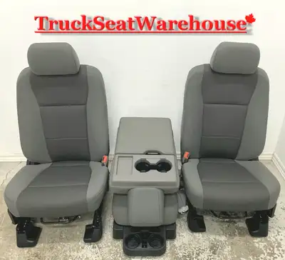 call or text 905-259-8027 or email truckseatwarehouse@gmail.com Grey Cloth manual front seats and co...