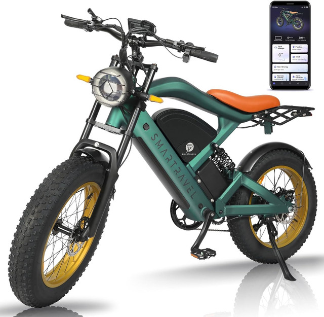 1200W Smart GPS Enabled Off Road Smartravel Ebike Free Shipping in eBike in Victoria - Image 4