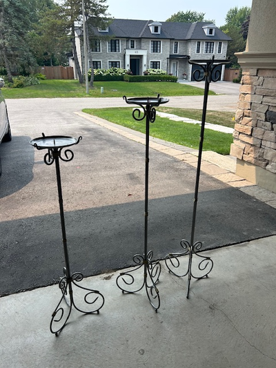 Three tier wrought Iron Candle Holders, View more
