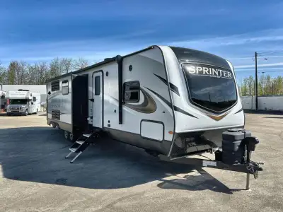 Keystone Sprinter Limited travel trailer 341BIK highlights: Private Bunkhouse Two Interior Refrigera...