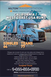 Hiring AZ Drivers For california Runs