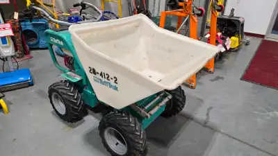 Walk behind buggy for moving concrete, mud and gravel around job site. Gas powered, 900lbs capacity,...
