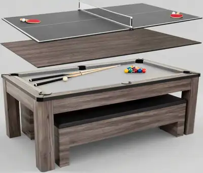 NEW 3-IN-1 COMBINATION GAME TABLE AND DINING TABLE 357251, View more