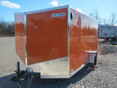 2026 US CARGO 714 SINGLE AXLE, 30'' V-NOSE, 2000 LB RAMP DOOR, 32'' WIDE SIDE DOOR WITH RV FLUSH LOC...