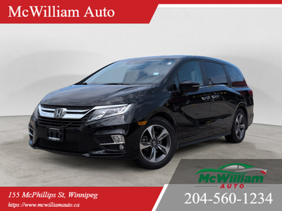 This 2020 Honda Odyssey EX-L finished in a sleek black exterior with a matching black leather interi...