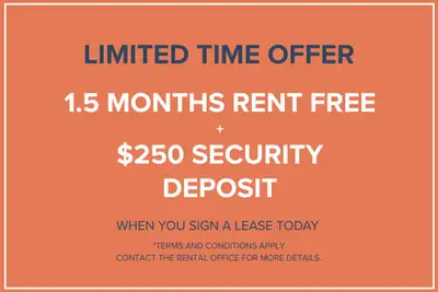 1.5 Months Rent Free + $250 Security Deposit Visit our Website: https://www.capreit.ca/apartments-fo...
