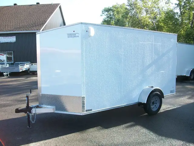 2025 Weberlane ALUMINIUM 6' X 12' V-NOSE 1 ESSIEUX RAMPE VTT MOT in Cargo & Utility Trailers in Laval / North Shore - Image 8