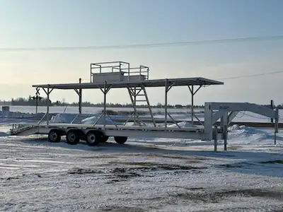 37’ Gooseneck Trailer (32’ + 5’) 30,000 LBS Capacity 3 – 10,000 Torflex Axles 24,000 Lbs payload. Dr...