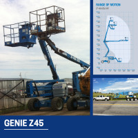 Genie Z45 diesel-powered articulating boom lift