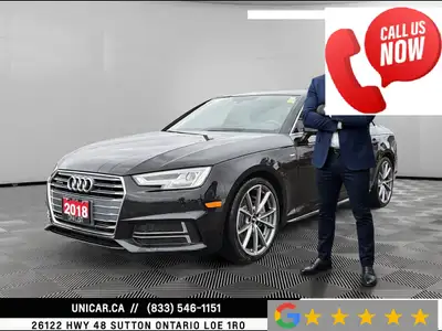 2018 Audi A4 Progressive S LINE 1-Owner | Safety Certification Included Financing & Warranty Options...