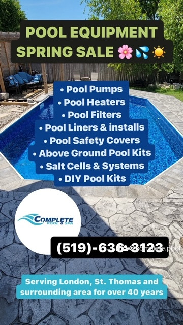 POOL EQUIPMENT BLOWOUT SALE! (519)636-3123 in Hot Tubs & Pools in London