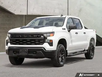 2024 Chevrolet Silverado 1500 Crew Custom 4WD. No Accidents, Forward collision warning, Lane keep as...