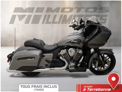INDIAN CHALLENGER 2020 Gris 49316 km km au compteur. Motos Illimitées Terrebonne. Prix de vente incl...