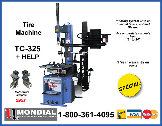 Tire Changer Balancer Tire Machine TC325 with bead blaster NEW ! in Heavy Equipment Parts & Accessories in Bridgewater - Image 2